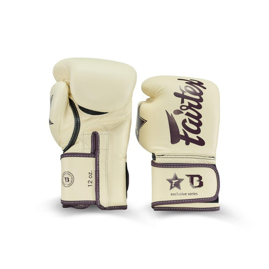 Fairtex x Booster BG V2 Boxing Gloves – Cream