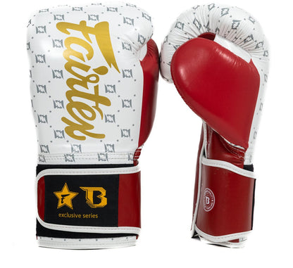 Fairtex x Booster BG Boxhandschuhe – Star White/Wine Red