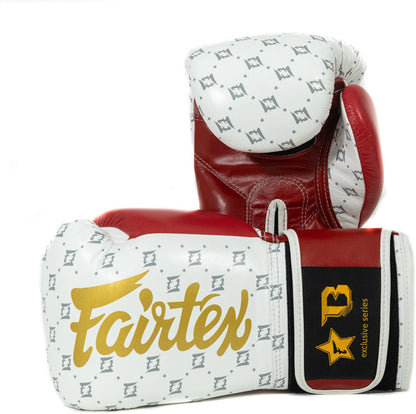 Fairtex x Booster BG Boxhandschuhe – Star White/Wine Red