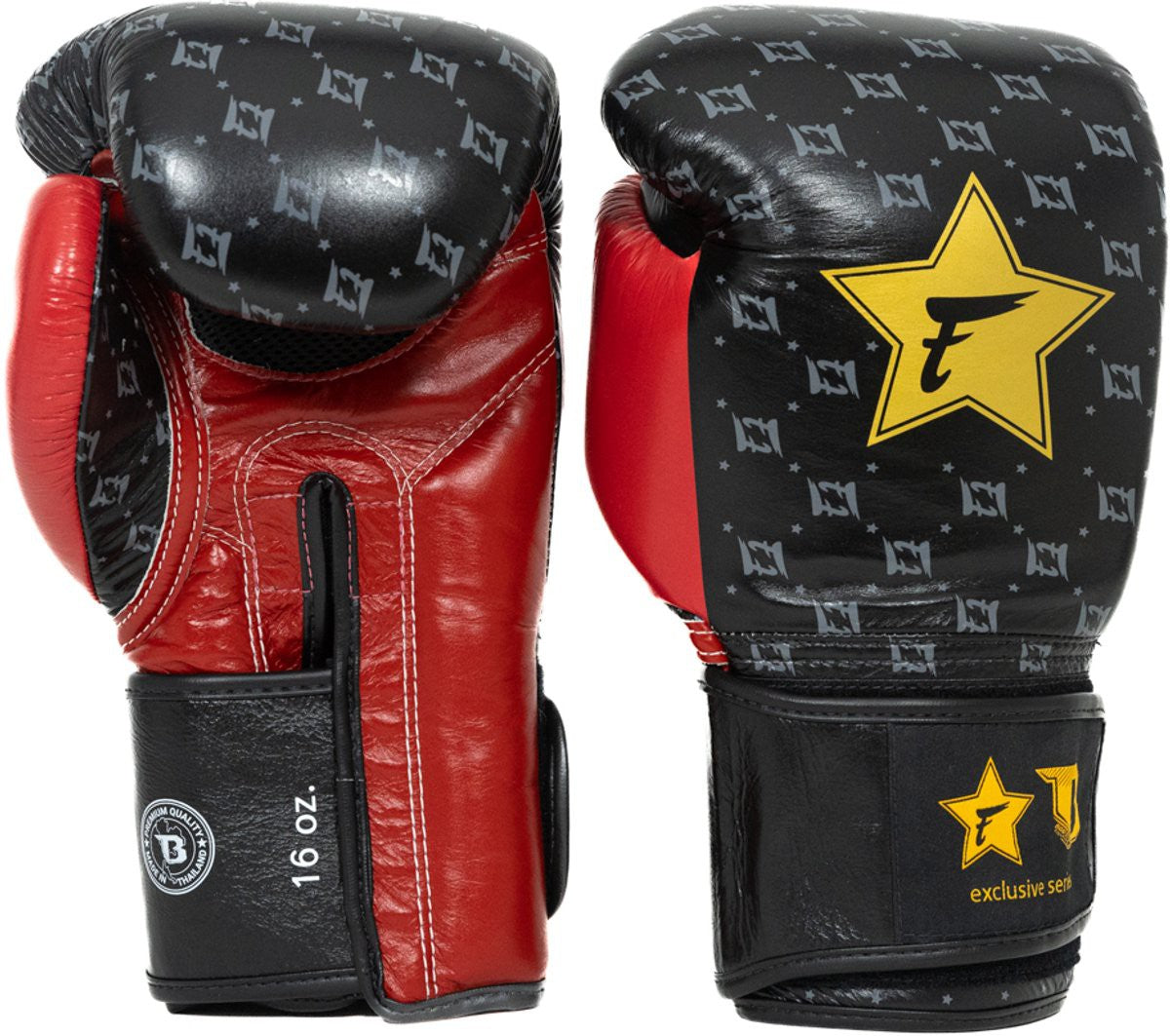 Fairtex x Booster BG Bokshandschoenen – Star Black/Wine Red