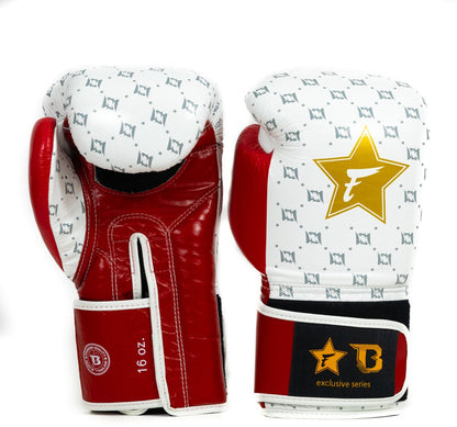 Fairtex x Booster BG Boxhandschuhe – Star White/Wine Red