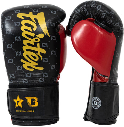 Fairtex x Booster BG Boxhandschuhe – Star Black/Wine Red