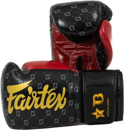 Fairtex x Booster BG Boxhandschuhe – Star Black/Wine Red