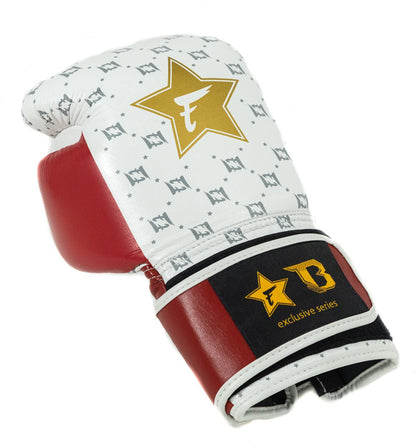 Fairtex x Booster BG Boxhandschuhe – Star White/Wine Red